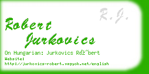 robert jurkovics business card